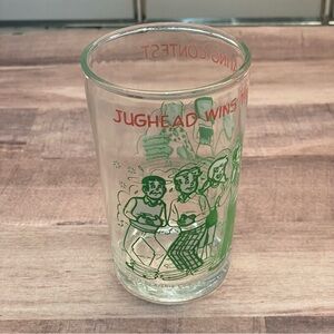 Vintage 1973 Archie Jelly/Juice Glass Jughead Wins The Pie Eating Contest